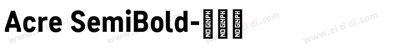 Acre SemiBold字体转换